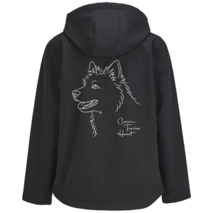 „Cairn Terrier“ – Ladies Hooded Softshell Jacke