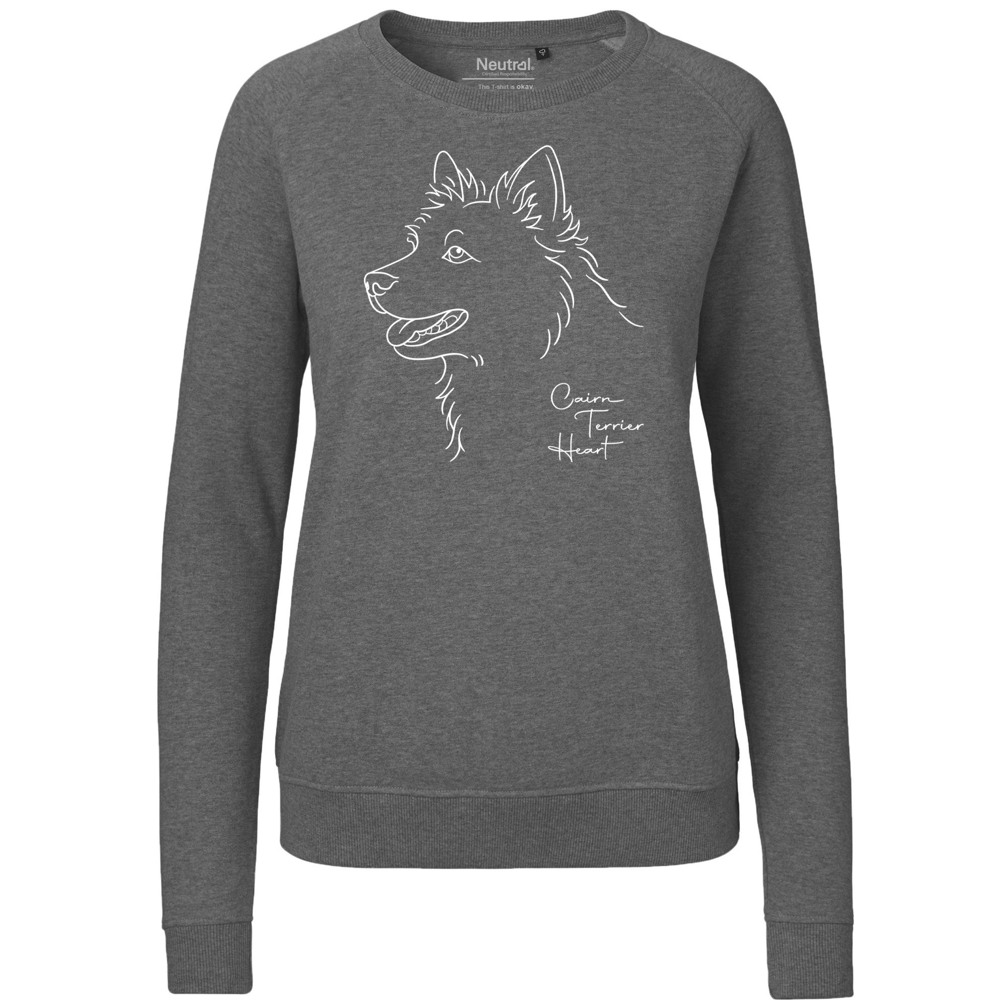 CAIRN_TERRIER_LADIES_SWEATER_DARK_HEATHER